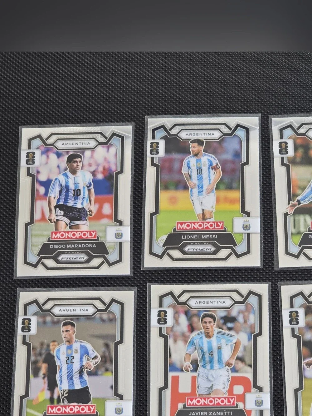 Lot of Monopoly Prizm 2026 Fifa Argentina Messi, Maradona, Batistuta No. 1,2,3,4
